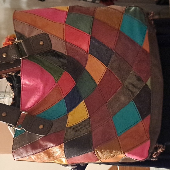 X-mas SALE SEND $110. OFFER & I'LL ACCEPT Wilson Leather Patchwork Pelle - Picture 2 of 10